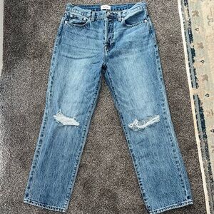 pistola Light Blue Straight Leg Distressed Women's Jeans